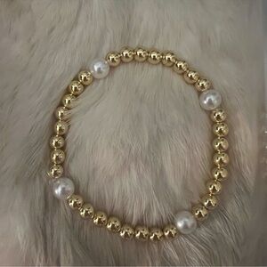 TWO!!! handmade gold filled beaded bracelets